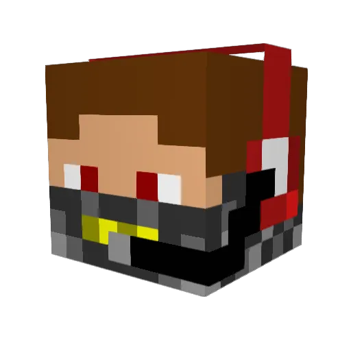 mario_100 Minecraft avatar head, 3D render