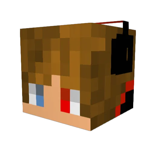 mario_bob Minecraft avatar head, 3D render