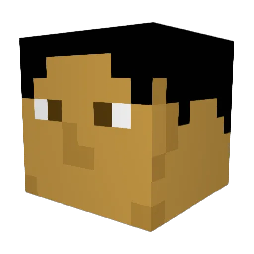 mario_fan_09 Minecraft avatar head, 3D render