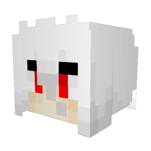mario_official Minecraft avatar head, 3D render