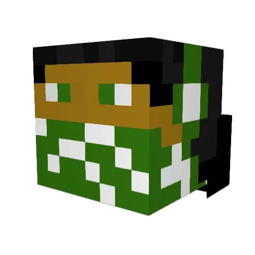 mariobyb2 Minecraft avatar head, 3D render