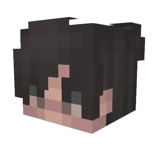 marioca Minecraft avatar head, 3D render