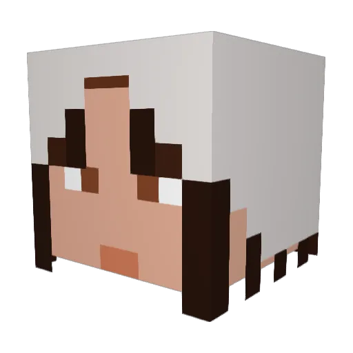 mariolazza Minecraft avatar head, 3D render