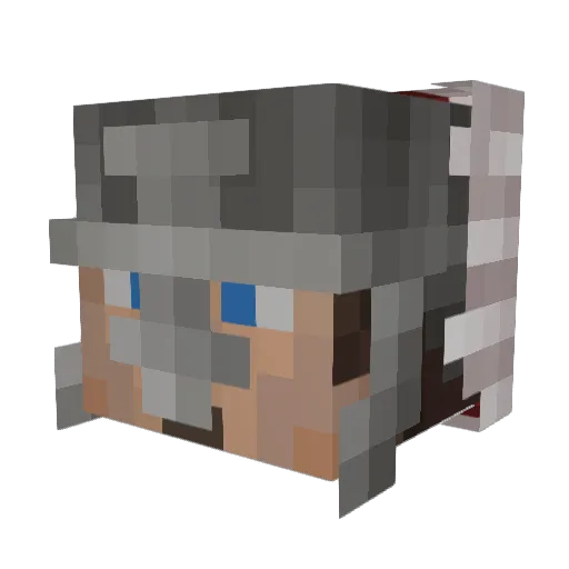 marioleczka Minecraft avatar head, 3D render