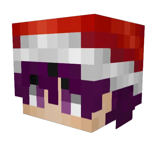 mariolindo Minecraft avatar head, 3D render