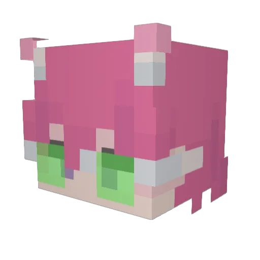 marioreal Minecraft avatar head, 3D render