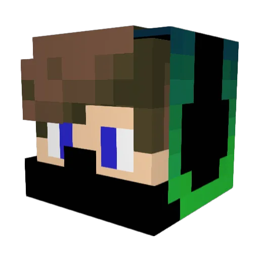 mariotendo Minecraft avatar head, 3D render