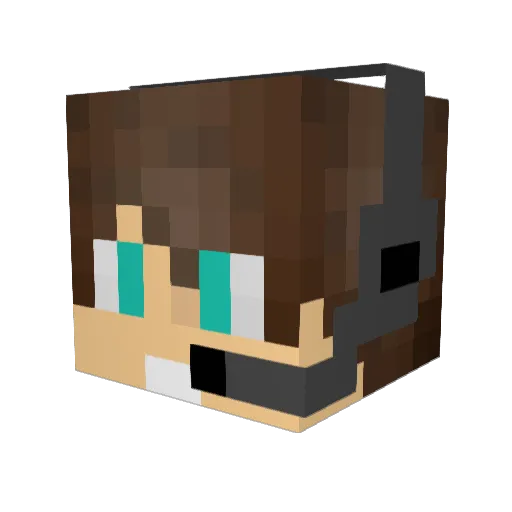 mariothis Minecraft avatar head, 3D render