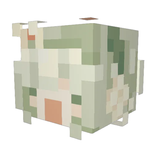 mariposanana Minecraft avatar head, 3D render