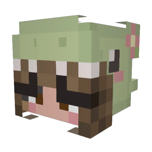 marippa Minecraft avatar head, 3D render