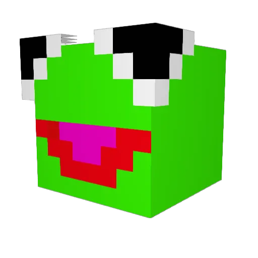 mariquan Minecraft avatar head, 3D render