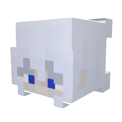 maris Minecraft avatar head, 3D render
