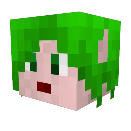 marisa7 Minecraft avatar head, 3D render