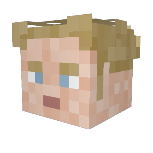 marius_aa Minecraft avatar head, 3D render