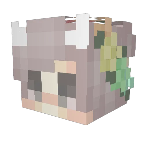 mariusfiil Minecraft avatar head, 3D render