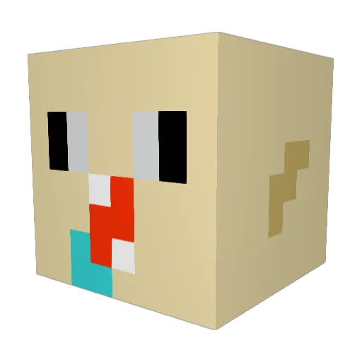 mariusfischer12 Minecraft avatar head, 3D render