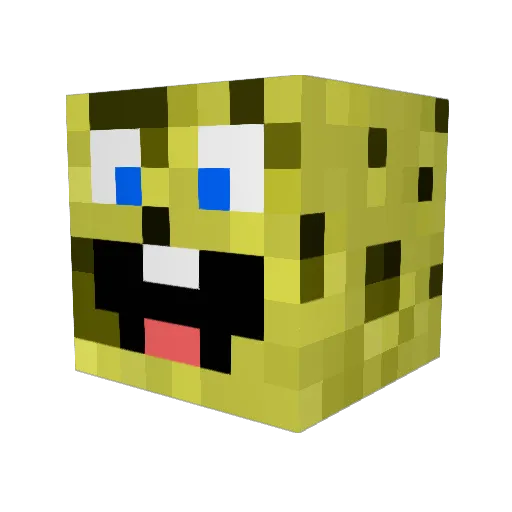 mariusmork Minecraft avatar head, 3D render