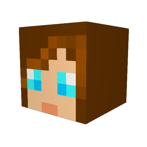 mariwho Minecraft avatar head, 3D render
