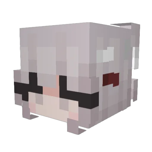 mariyaex Minecraft avatar head, 3D render