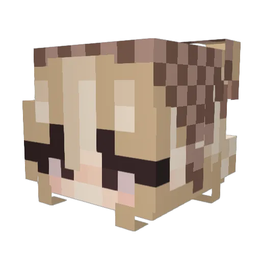 mariyanna_ Minecraft avatar head, 3D render