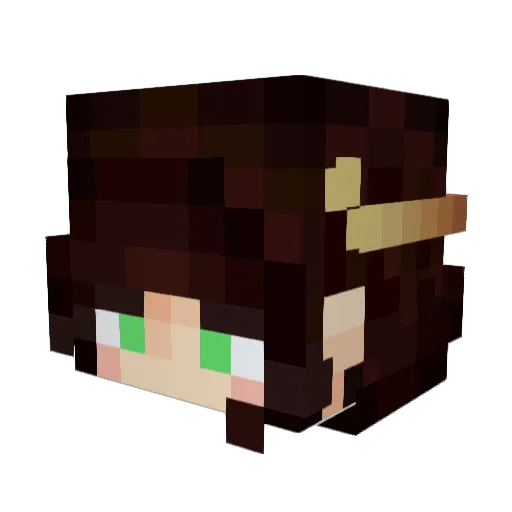 marjonese Minecraft avatar head, 3D render