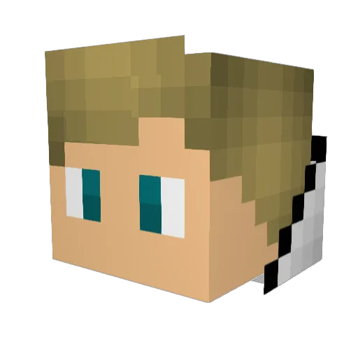 mark444 Minecraft avatar head, 3D render