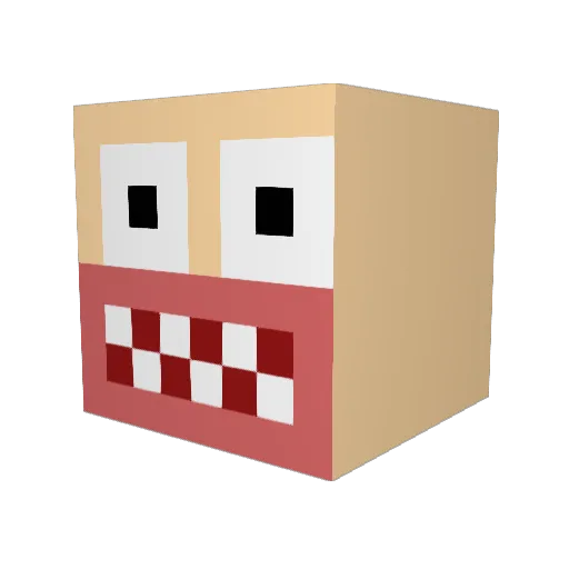 mark4supra Minecraft avatar head, 3D render