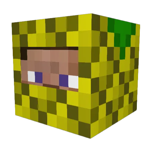 mark Minecraft avatar head, 3D render