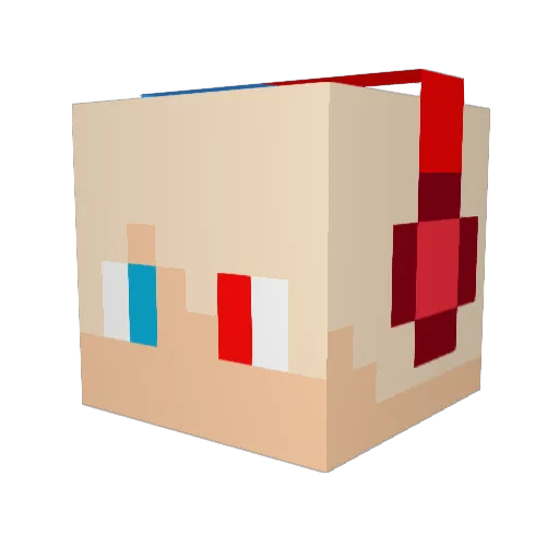 markerM2 Minecraft avatar head, 3D render