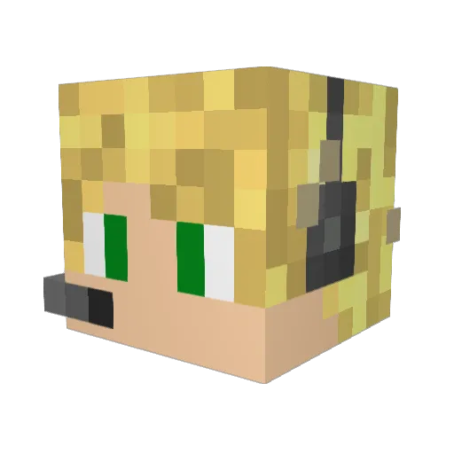 marki_GER Minecraft avatar head, 3D render