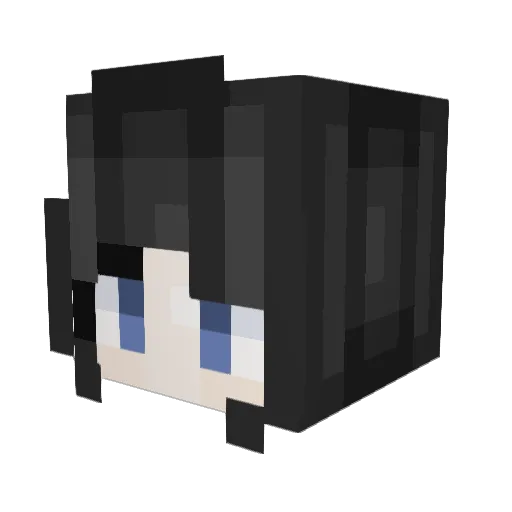markietta Minecraft avatar head, 3D render