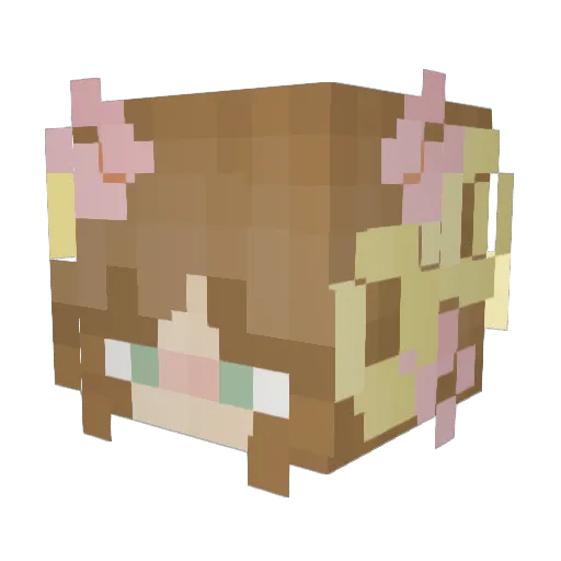 markittyowo Minecraft avatar head, 3D render