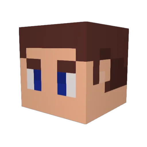 markkwarkie Minecraft avatar head, 3D render