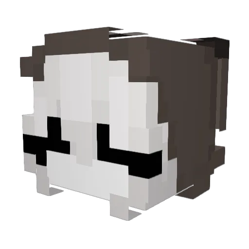 markofka_ Minecraft avatar head, 3D render