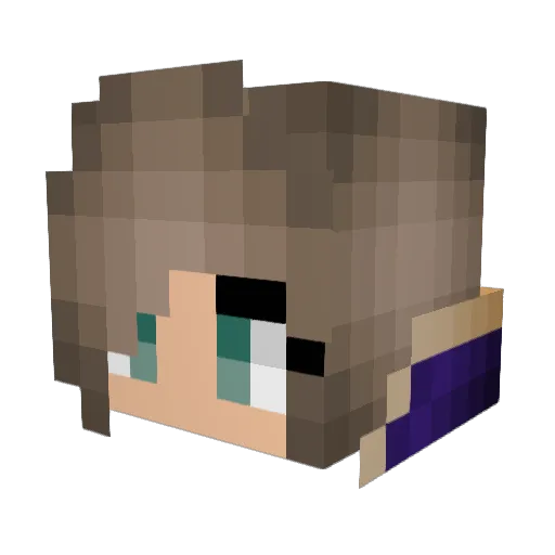 markofposeidon Minecraft avatar head, 3D render