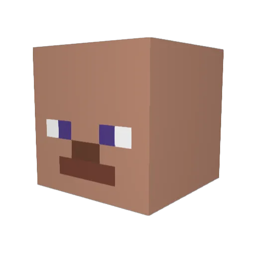 marksmak Minecraft avatar head, 3D render