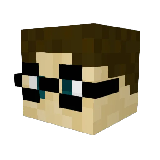 marksverdhei Minecraft avatar head, 3D render