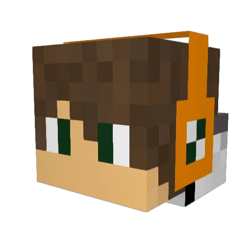 markusgammer Minecraft avatar head, 3D render