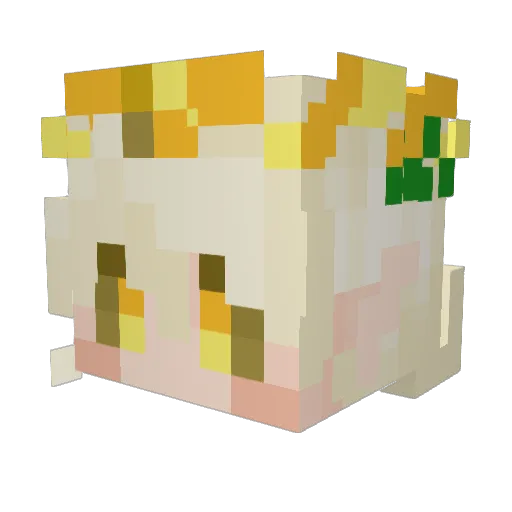 marl0w__ Minecraft avatar head, 3D render