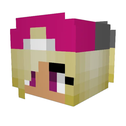 marleenj Minecraft avatar head, 3D render