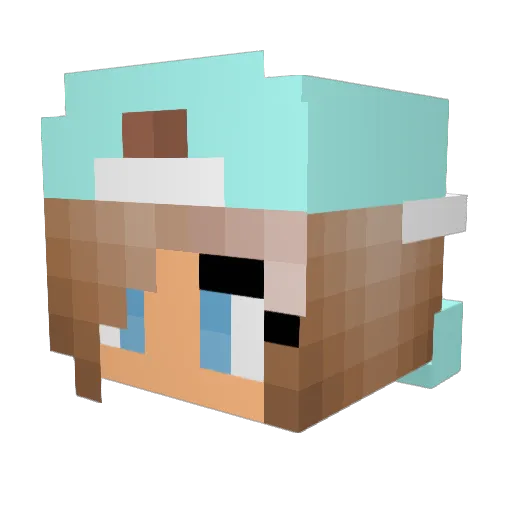 marleneschell Minecraft avatar head, 3D render