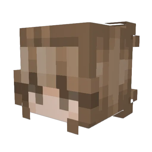 marlenespie Minecraft avatar head, 3D render