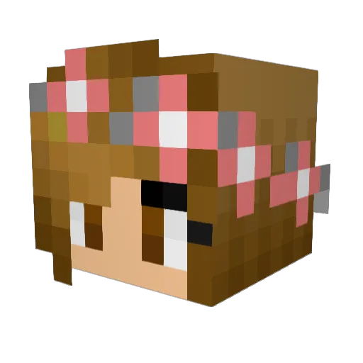 marleylauren Minecraft avatar head, 3D render