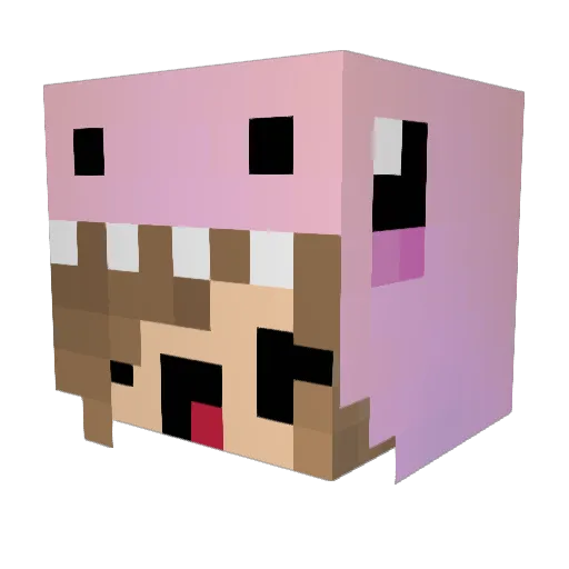 marli_exe Minecraft avatar head, 3D render