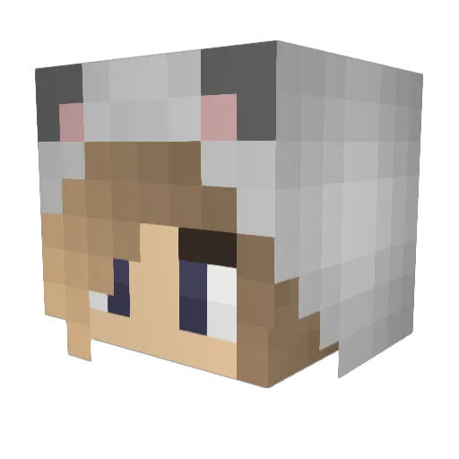 marlijn Minecraft avatar head, 3D render