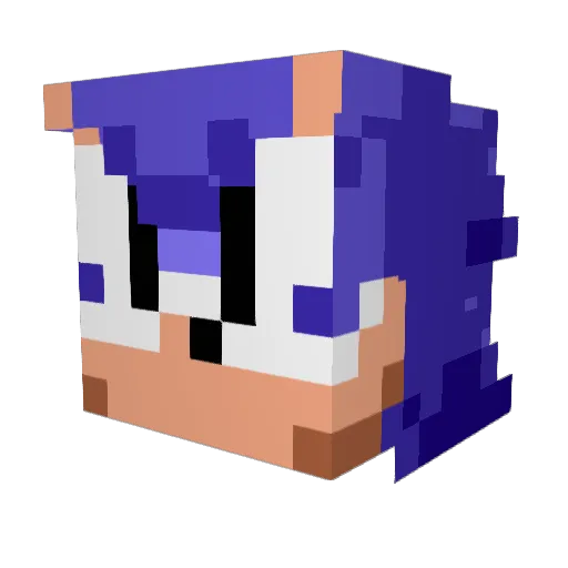marlonlenten Minecraft avatar head, 3D render