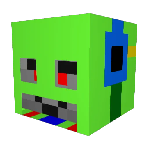 marmex_14 Minecraft avatar head, 3D render