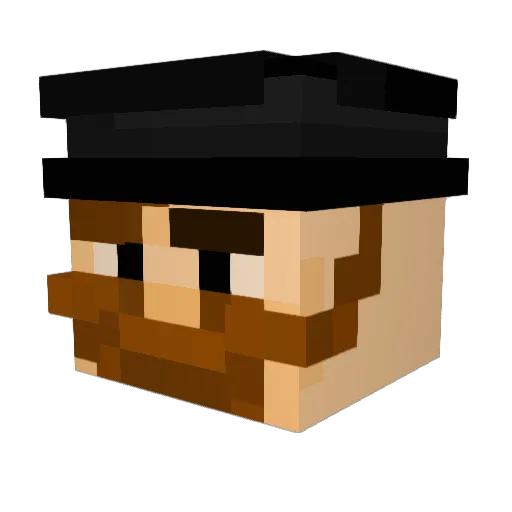 marmite Minecraft avatar head, 3D render