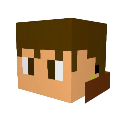 marnetcho Minecraft avatar head, 3D render