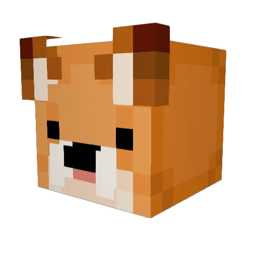 marobee Minecraft avatar head, 3D render
